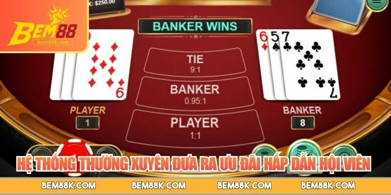 Hệ thống thường xuyên đưa ra ưu đãi hấp dẫn hội viên