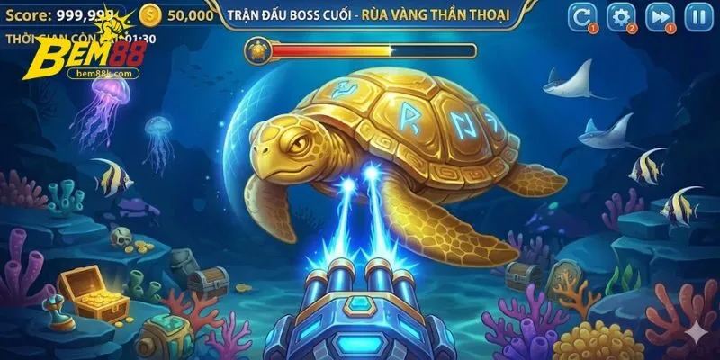 Bắn cá rùa xanh BEM88 - Săn Boss cực đỉnh, nhận thưởng cực lớn